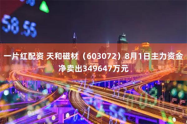 一片红配资 天和磁材（603072）8月1日主力资金净卖出349647万元